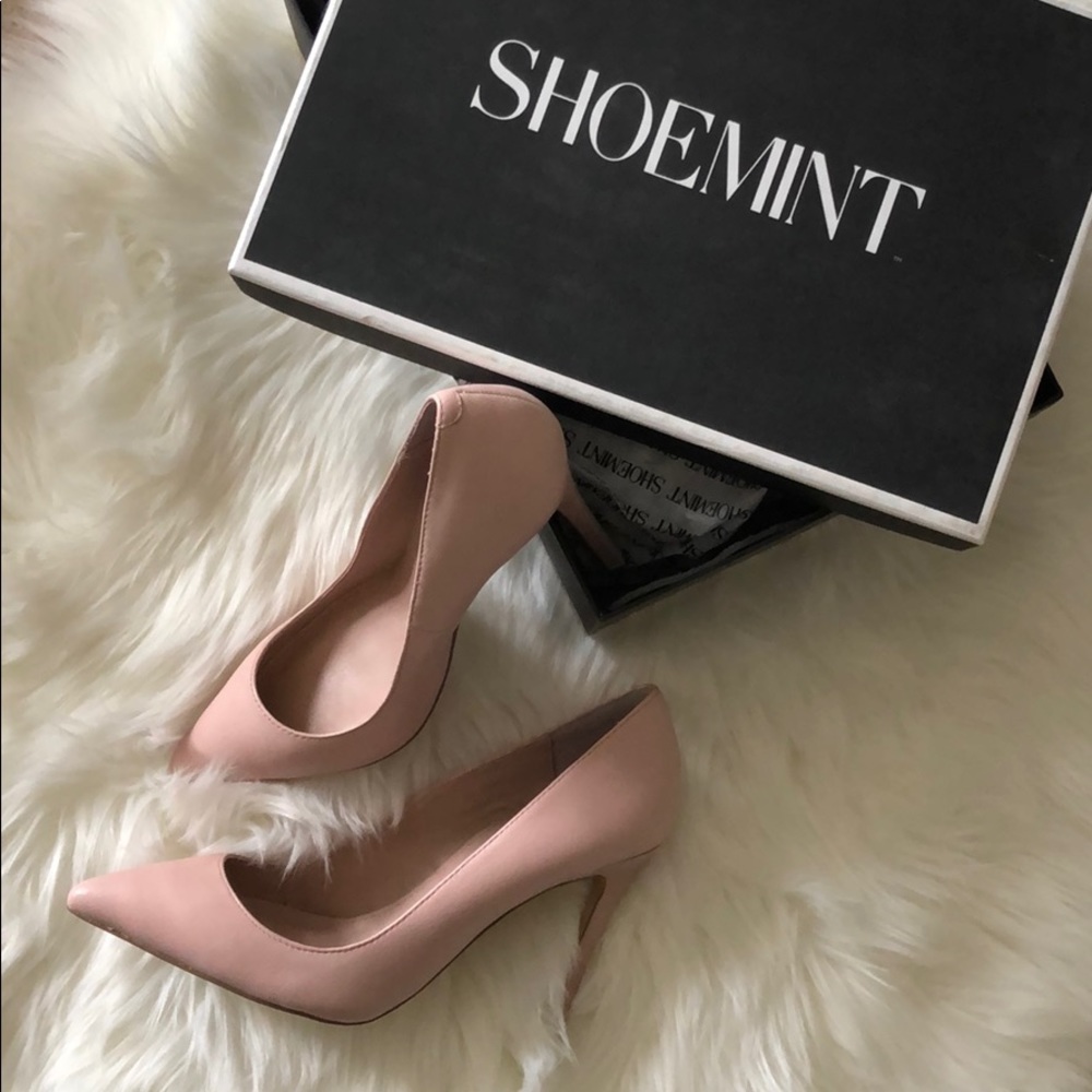 Shoemint Kathryn Pink Lea Pointed Heels